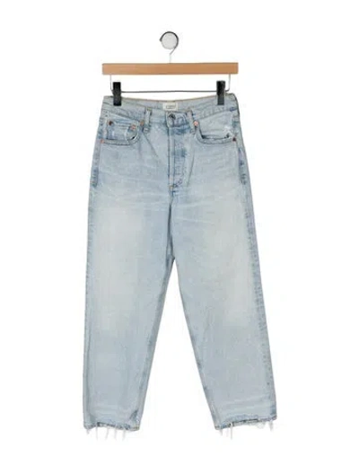 Pre-owned Citizen Of Humanity High-rise Straight Leg Jeans In Blue