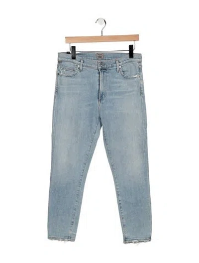Pre-owned Citizen Of Humanity High-rise Straight Leg Jeans In Blue