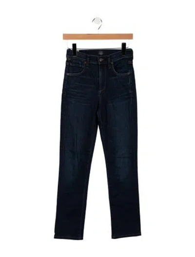 Pre-owned Citizen Of Humanity High-rise Straight Leg Jeans In Blue