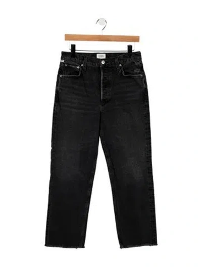 Pre-owned Citizen Of Humanity High-rise Straight Leg Jeans In Blue