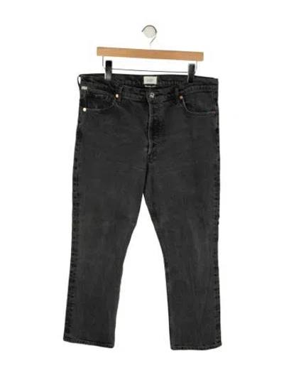 Pre-owned Citizen Of Humanity High-rise Straight Leg Jeans In Gray