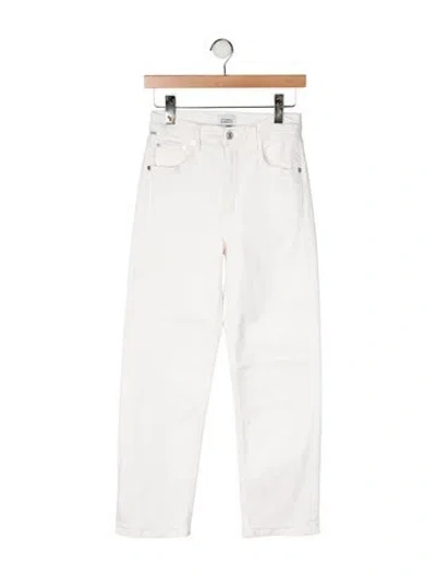 Pre-owned Citizen Of Humanity High-rise Straight Leg Jeans In Neutral