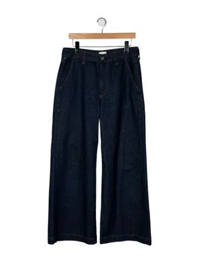 Pre-owned Citizen Of Humanity High-rise Wide Leg Jeans In Blue
