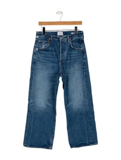 Pre-owned Citizen Of Humanity High-rise Wide Leg Jeans In Blue