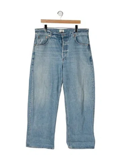 Pre-owned Citizen Of Humanity High-rise Wide Leg Jeans In Blue