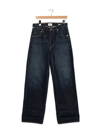 Pre-owned Citizen Of Humanity High-rise Wide Leg Jeans In Blue