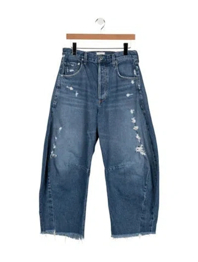 Pre-owned Citizen Of Humanity High-rise Wide Leg Jeans In Blue