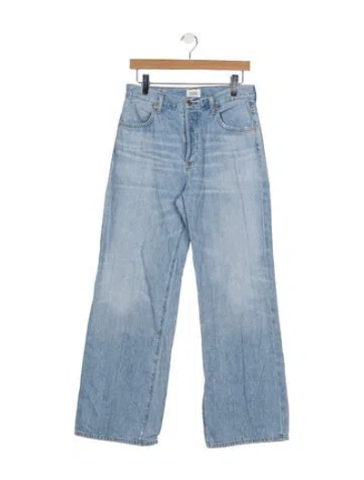 Pre-owned Citizen Of Humanity High-rise Wide Leg Jeans In Blue