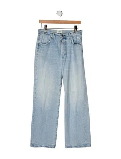Pre-owned Citizen Of Humanity High-rise Wide Leg Jeans In Blue