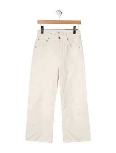 Pre-owned Citizen Of Humanity High-rise Wide Leg Jeans In Neutral