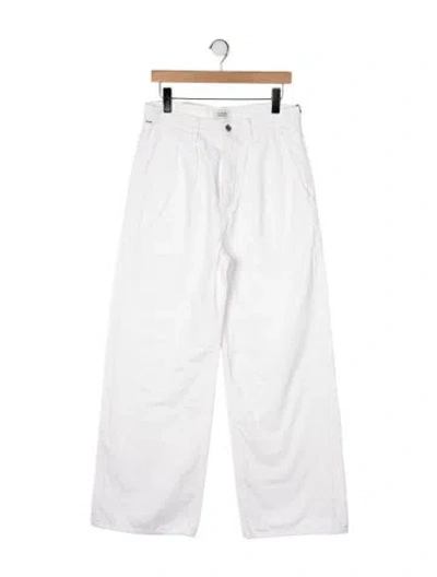 Pre-owned Citizen Of Humanity High-rise Wide Leg Jeans W/ Tags In White