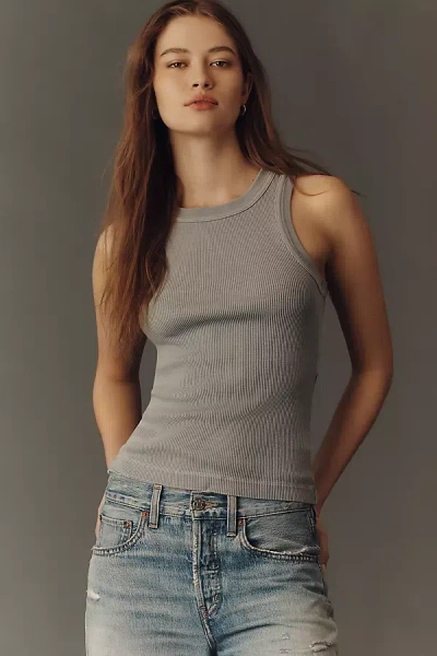 Citizen Of Humanity Isabel Rib Racerback Tank Top In Gray