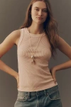 Citizen Of Humanity Isabel Rib Tank Top In Neutral