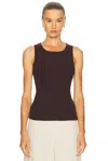 Citizen Of Humanity Isabel Rib Tank In Mahogany In Brown