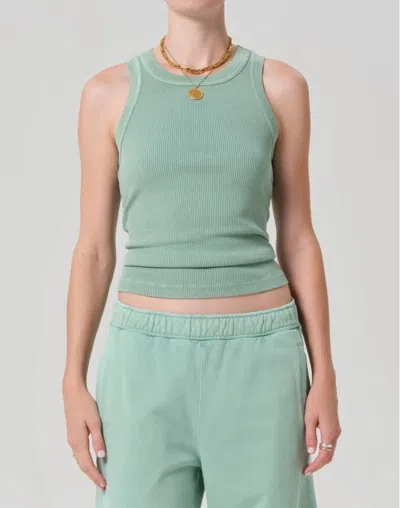 Citizen Of Humanity Isabel Rib Tank In Cadet In Green