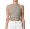 Citizen Of Humanity Isabel Rib Tank In Matcha In Gray