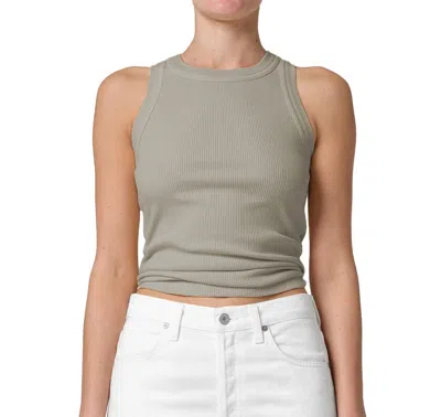 Citizen Of Humanity Isabel Rib Tank In Matcha In Gray