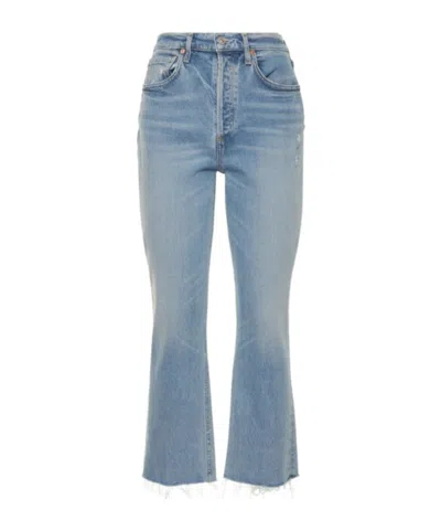 Citizen Of Humanity Isola Cotton Short Jeans In Blue