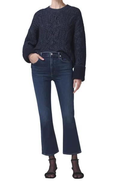 Citizen Of Humanity Isola Cropped Boot Jean In Baltic In Blue