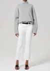 Citizen Of Humanity Isola Cropped Bootcut Jean In White In White