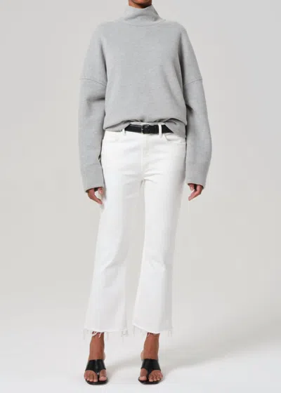 Citizen Of Humanity Isola Cropped Bootcut Jean In White