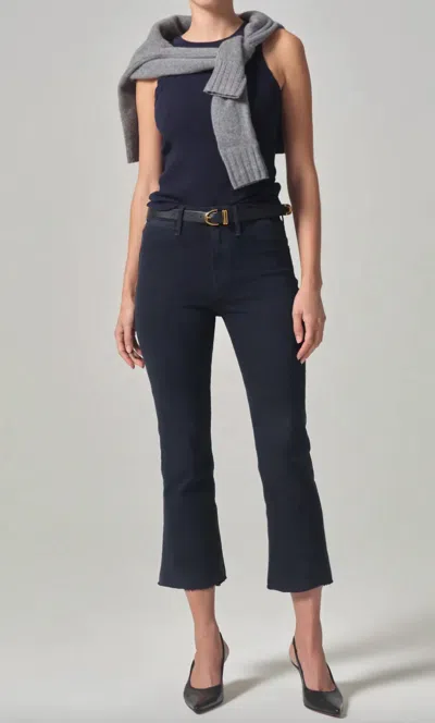 Citizen Of Humanity Isola Cropped Trouser In Navy In Blue