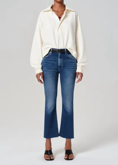 Citizen Of Humanity Isola Mid Rise Cropped Boot Jean In Blue