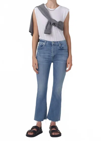 Citizen Of Humanity Isola Mid Rise Cropped Boot Jean In Pixie In Blue