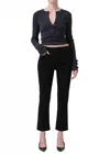Citizen Of Humanity Isola Mid Rise Cropped Boot Jeans In Plush Black In Black