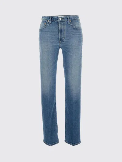 Citizen Of Humanity Citizens Of Humanity Wide Leg Light Blue Denim Jeans With Five-pocket Design