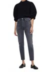 Citizen Of Humanity Palma Frayed High-rise Straight-leg Jeans In Black