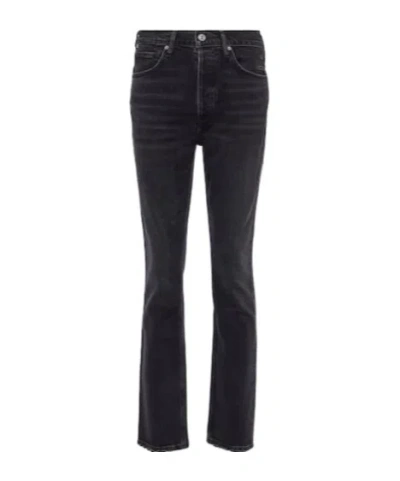 Citizen Of Humanity Jolene High-rise Slim Jeans In Black