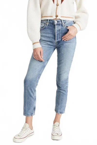 Citizen Of Humanity Jolene High Rise Straight Leg Jeans In Dimple In Blue