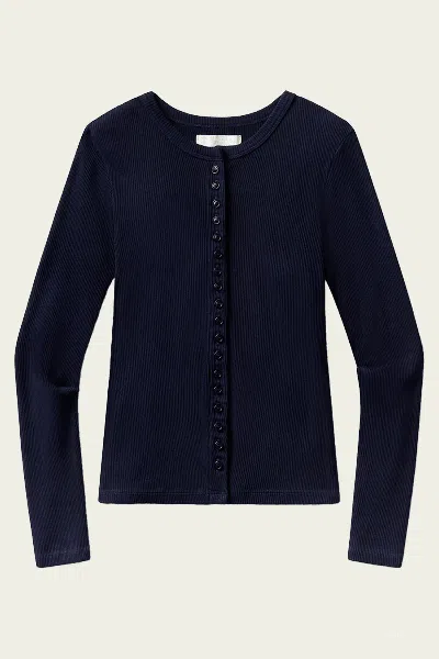 Citizen Of Humanity Kari Long Cardigan In Navy In Black