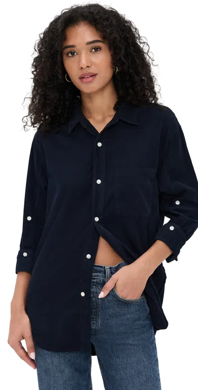 Citizen Of Humanity Kayla Corduroy Shirt True Navy In Blue