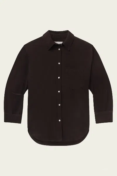 Citizen Of Humanity Kayla Shirt Corduroy In Barrister In Black