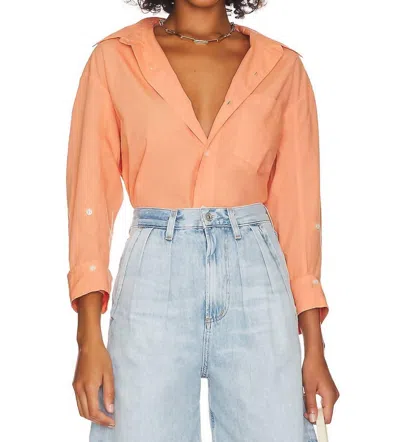 Citizen Of Humanity Kayla Shirt In Papaya In Orange