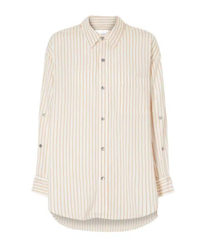 Citizen Of Humanity Citizens Of Humanity Cotton Stripe Kayla Shirt In White