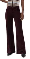 Citizen Of Humanity Loli Mid-rise Baggy Velvet Jeans In Burgundy