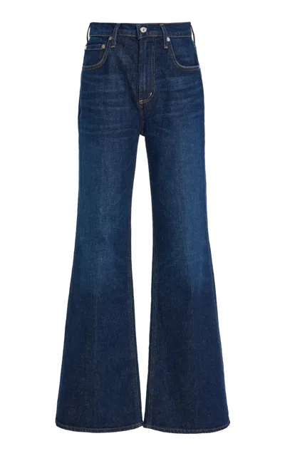 Citizen Of Humanity Kimberly 70's Stretch High-rise Flared Jeans In Blue