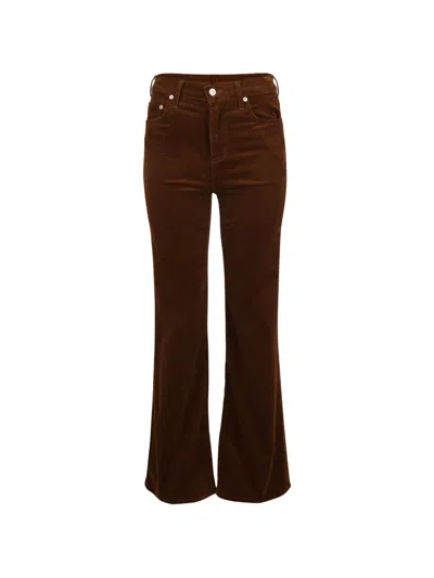 Citizen Of Humanity Kimberly 70s Flared Corduroy Trousers In Brown