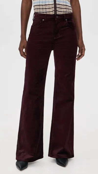 Citizen Of Humanity Palma Straight Cotton-blend Corduroy Straight-leg Pants In Burgundy