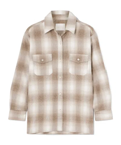 Citizen Of Humanity Kota Checked Cotton-flannel Shirt In Neutral