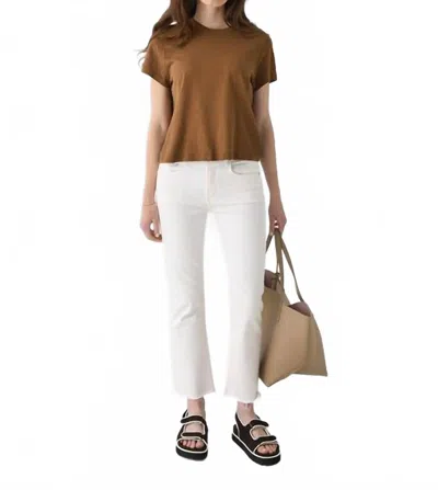 Citizen Of Humanity Kyle Crew Neck Short Sleeve Tee In Flax In Brown