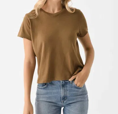 Citizen Of Humanity Kyle Short Sleeve Tee In Sandie In Brown