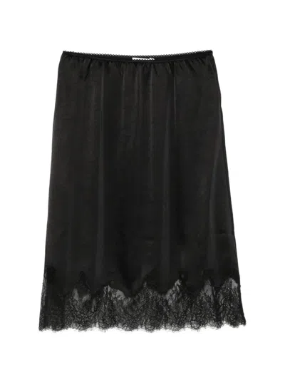 Citizen Of Humanity Lace-trim Mini Skirt In Black