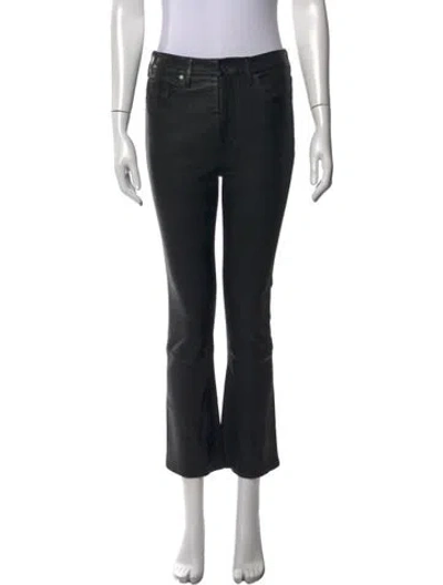 Pre-owned Citizen Of Humanity Lamb Leather Flared Pants In Blue