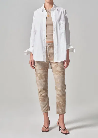 Citizen Of Humanity Leah Cargo In Taupecamo In White