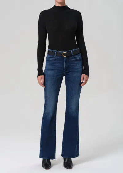 Citizen Of Humanity Lilah Flare Welt Pocket Jeans In Marvita In Blue