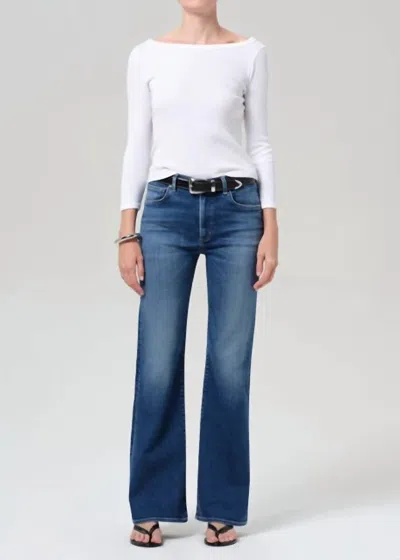 Citizen Of Humanity Lilah High Rise Bootcut Jeans In Augusta In Blue